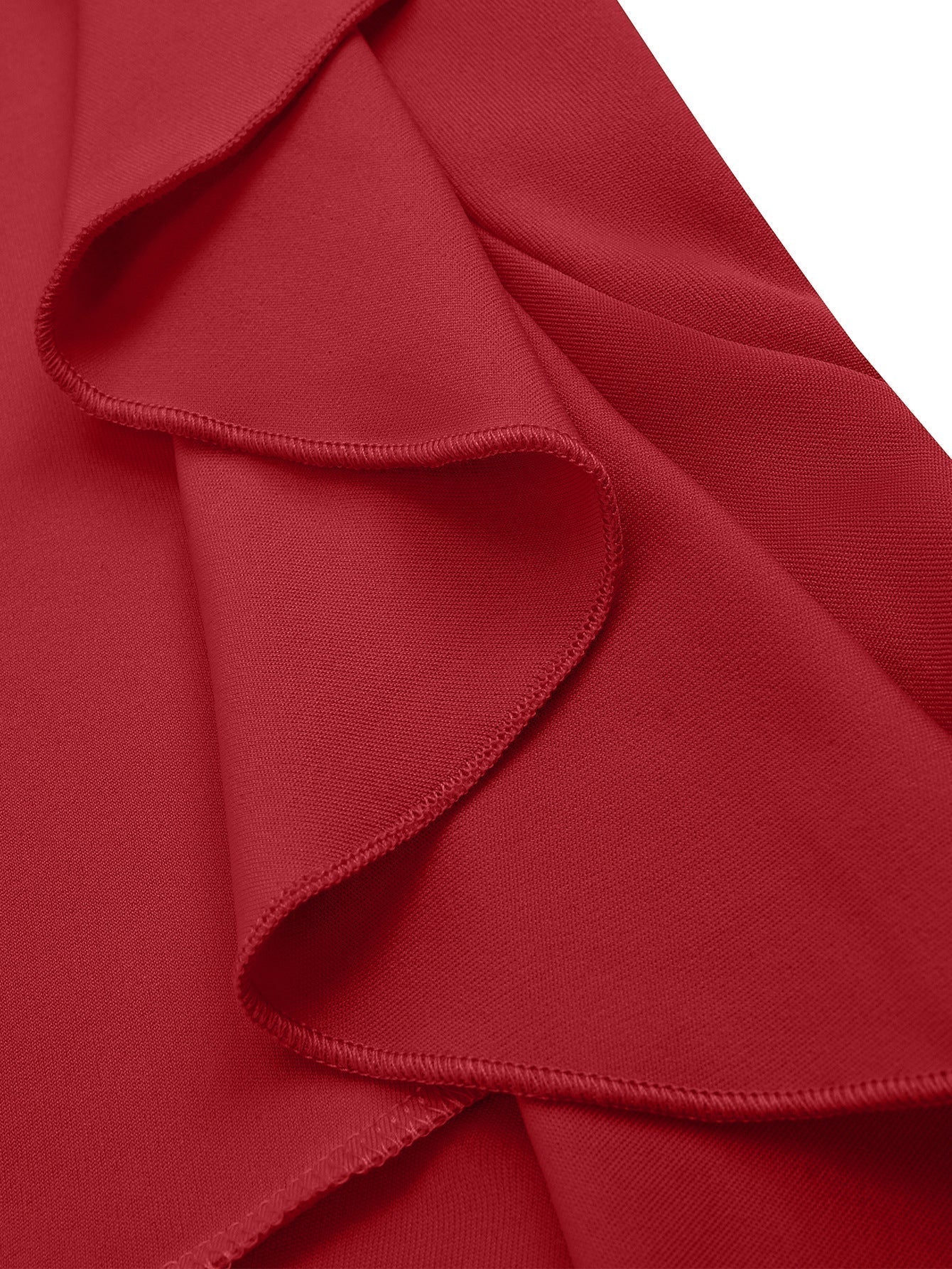 Asymmetrical Ruffle Fitted Waist Dress