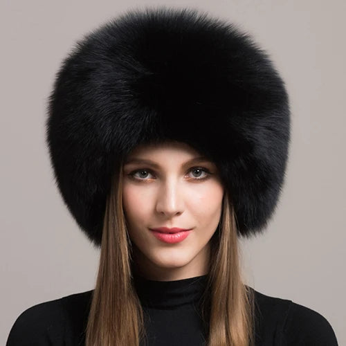 Isabella Voluminous Fur Hat | Solid Head-Covering Fur Hat