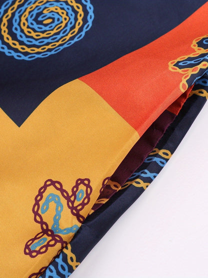 Sleeveless V-neck printed maxi dress for women