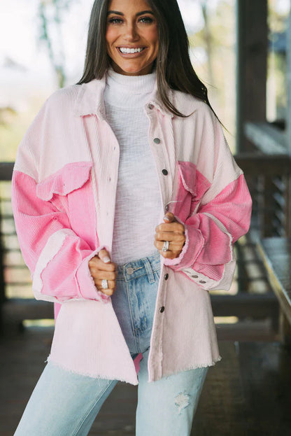 Women's casual two-tone jacket