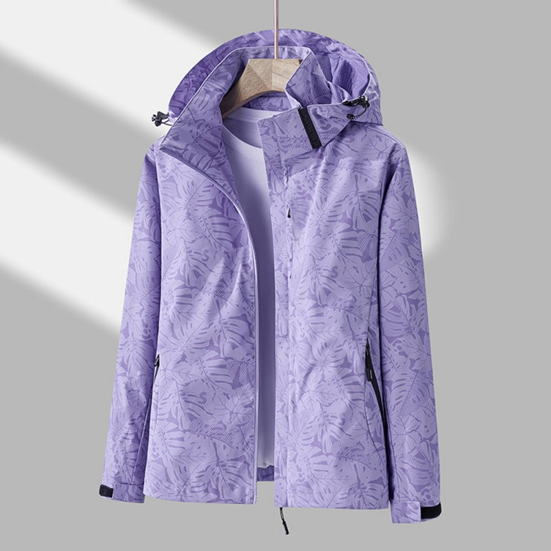 Women's elegant printed winter jacket