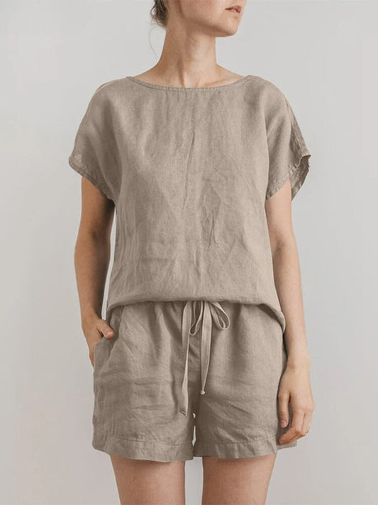 Linen Relaxed Fit Two-Piece Set