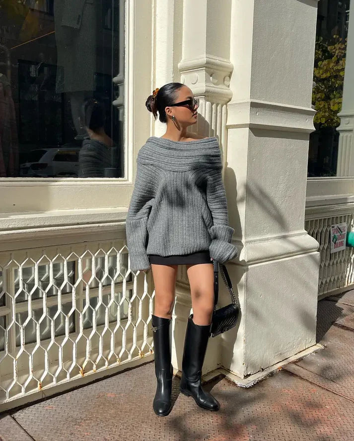 Women's off-shoulder sweater