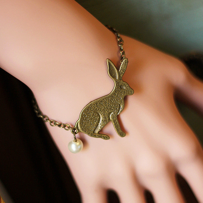 Vintage woodland charm bracelet with squirrel and nature charms