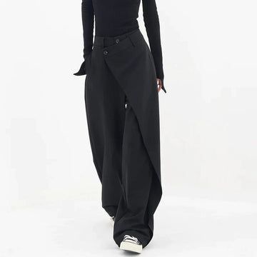 Trendy asymmetrical baggy trousers for women