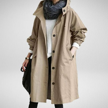 Women's casual windbreaker raincoat