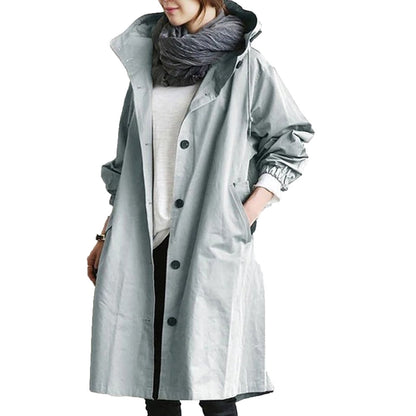 Women's casual windbreaker raincoat