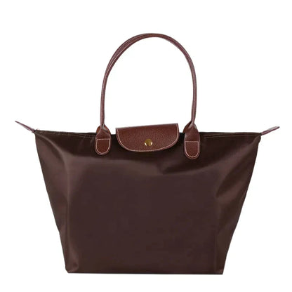 One-shoulder portable dumpling bag with sturdy handles for women