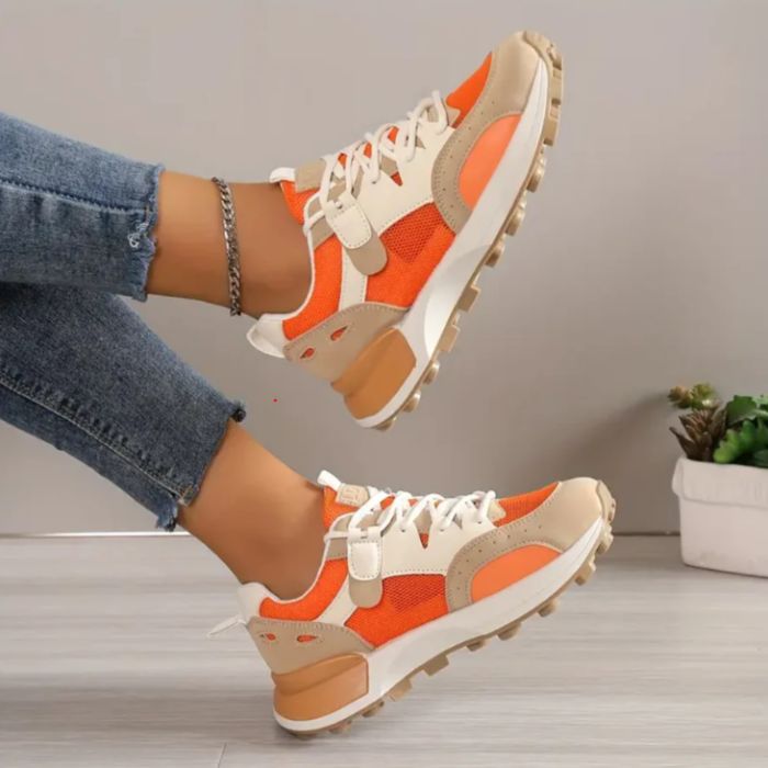 Women's thick-soled breathable mesh sneakers