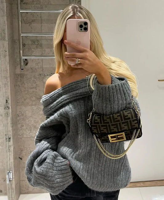 Off-Shoulder Cozy Sweater