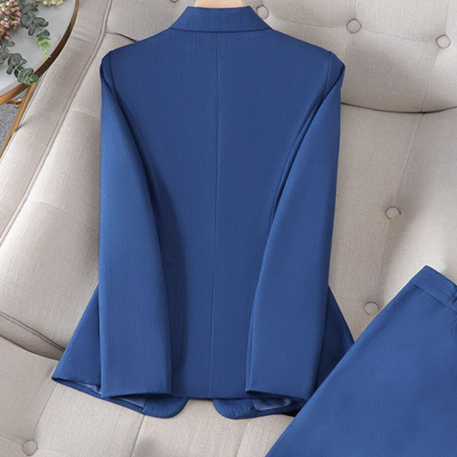One-Button Blazer and Trousers Set