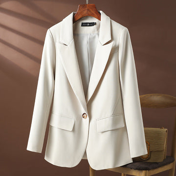 Women's lapel one-button casual blazer