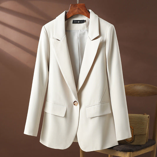 Casual One-Button Lapel Blazer