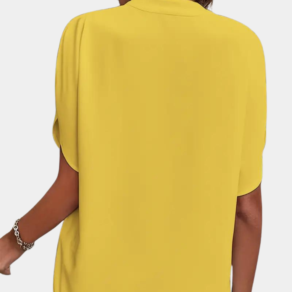 Elegant short sleeve blouse for women