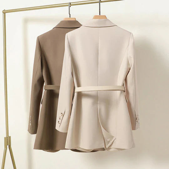 Tailored Belted Waist Blazer