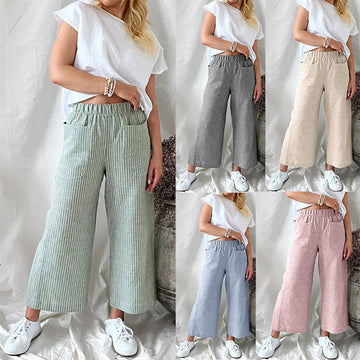 Loose fashion straight pants for women