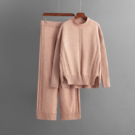 Cable Knit Relaxed Fit Sweater Set