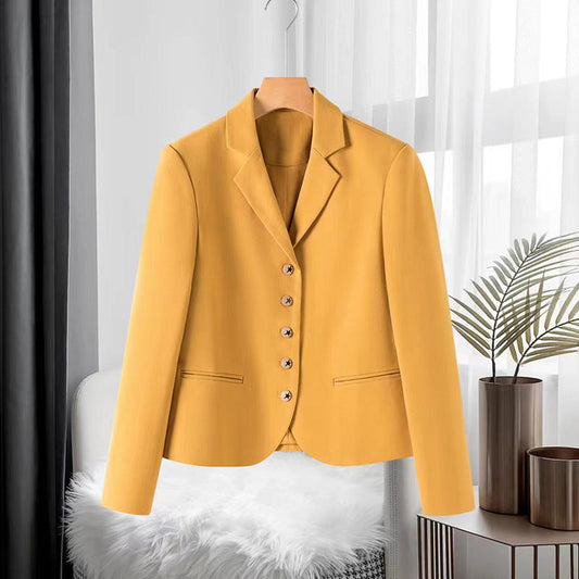 Casual Short Button-Down Blazer