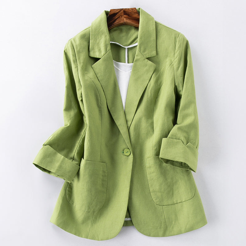 Women'sversatile three-quarter sleeve thin blazer