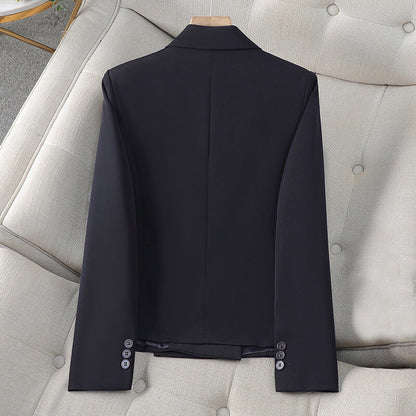 Women's casual spring double breasted short suit jacket