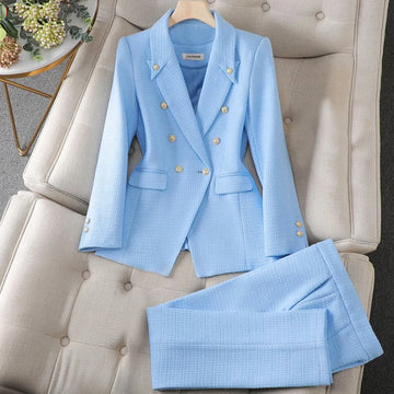 Via - double-breasted blazer and trousers set