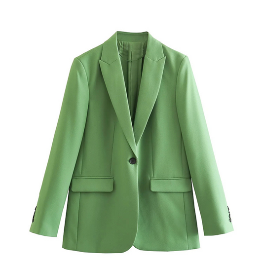 Elegant High Waist Blazer and Trousers Set