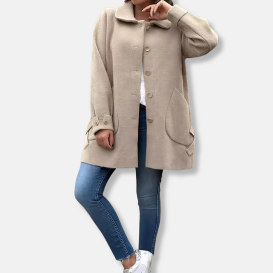 Relaxed Fit Wool Feel Long Coat 