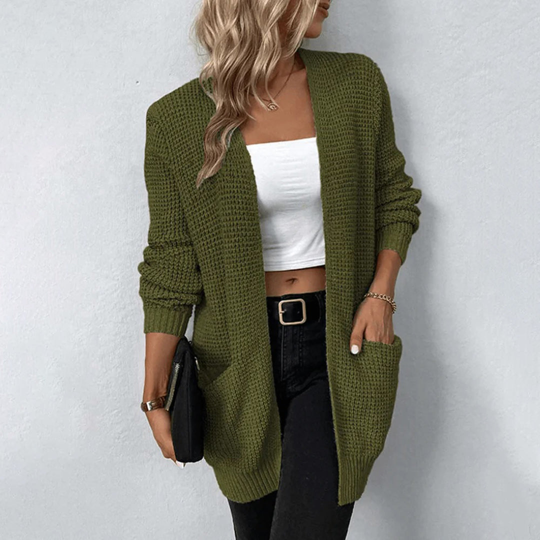 Women's autumn winter pocket sweater cardigan jacket