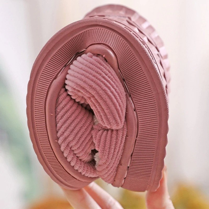 Women's non-slip plush cotton slippers