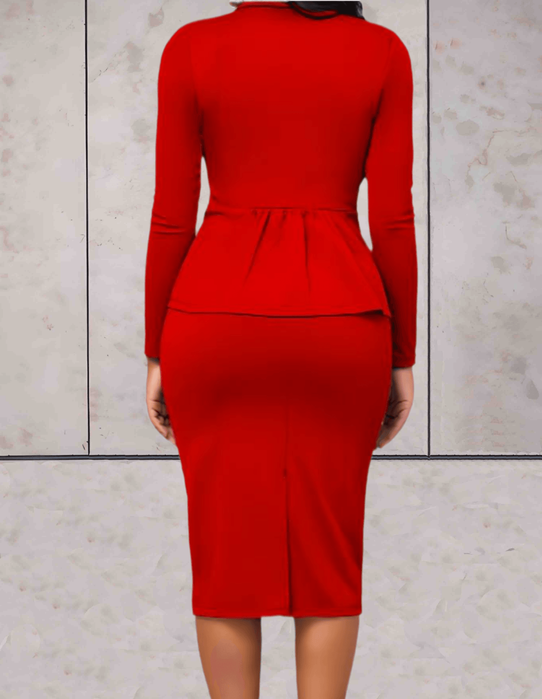 Women's festive elegance in a 2-piece bodycon set