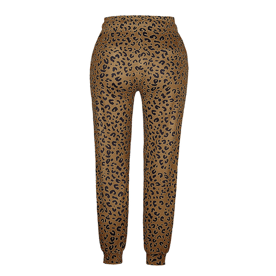 Raelynn - Trousers decorated with leopard print