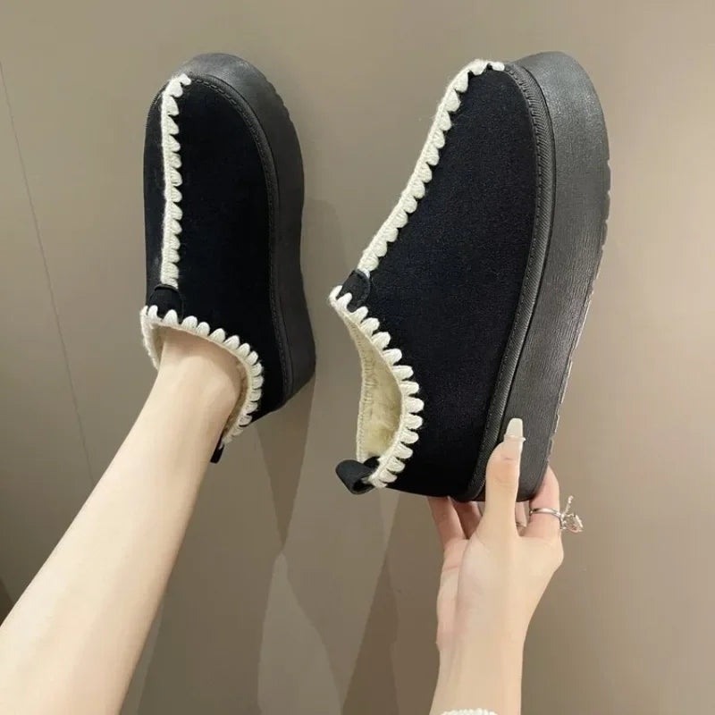 Chic low-top design winter boots for women