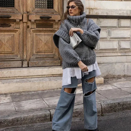 Knitted Turtleneck Sweater