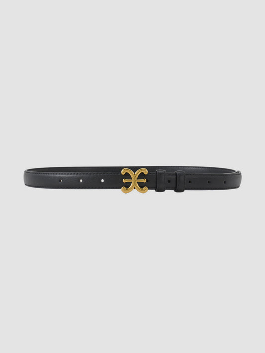 Skinny Leather Dress Belt