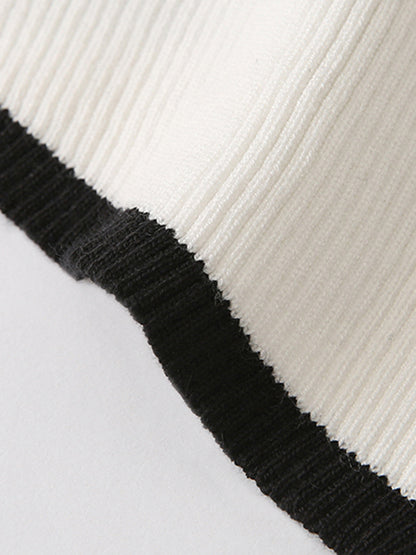 Women's asymmetrical trim mock neck sweater