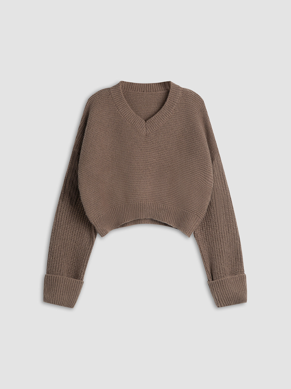 Minimalism v neck pullover sweater for women