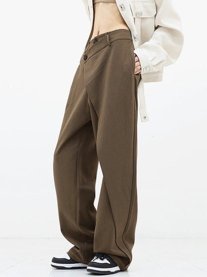 Women's trendy asymmetric wide leg pants