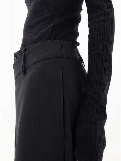 Women's trendy asymmetric wide leg pants