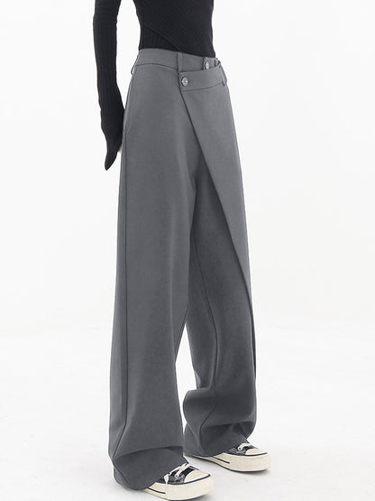 Women's trendy asymmetric wide leg pants