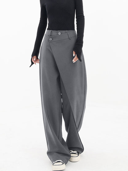 Women's trendy asymmetric wide leg pants