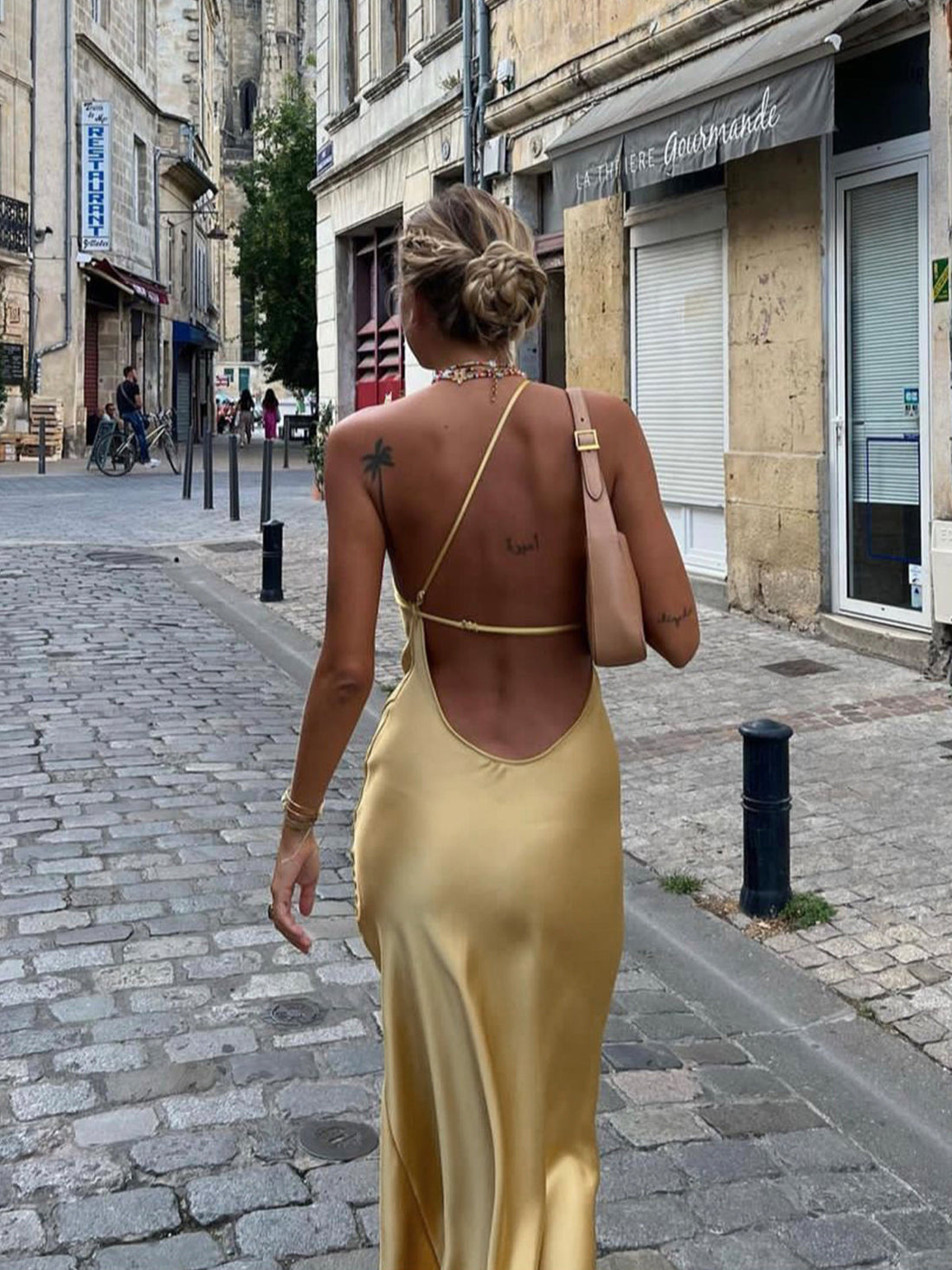 Ruvile - open back slit long dress