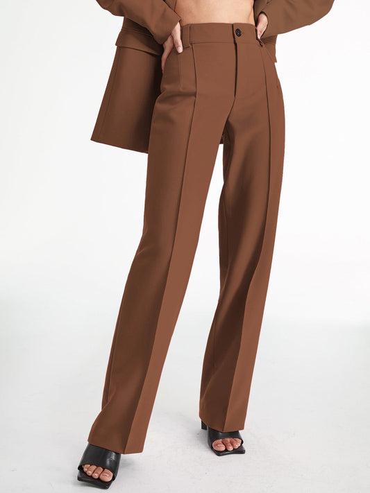 High Waist Pleated Trousers