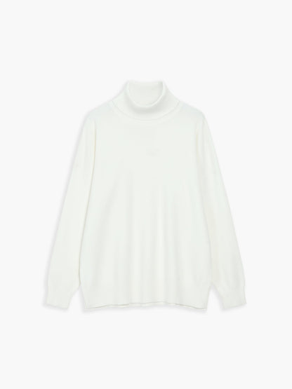 Women’s Turtleneck Sweater - Oversized Knit - Ribbed Cuffs & Hem - Soft & Warm