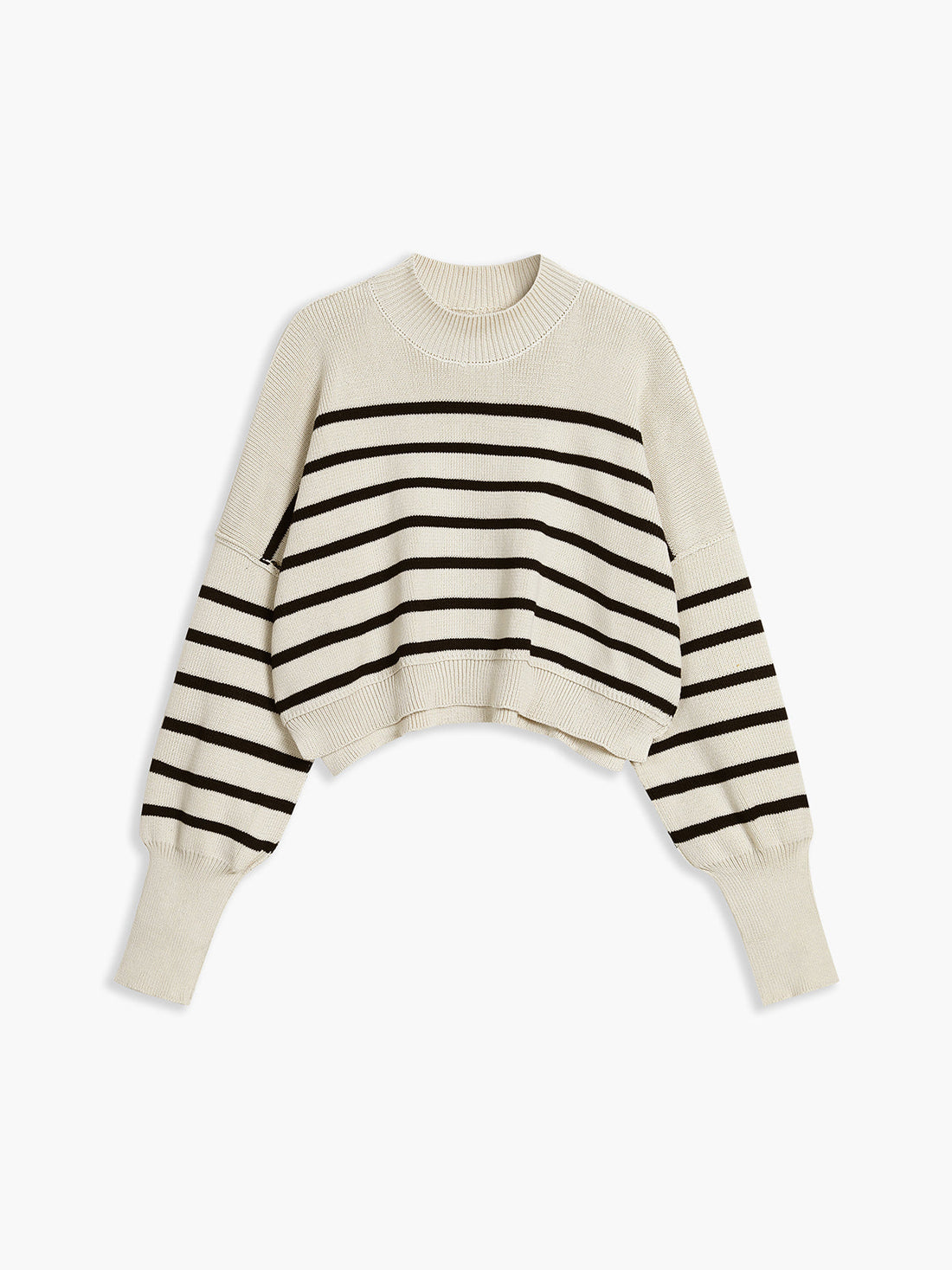 Women's warm embrace stripe pullover sweater