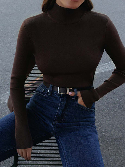 Stylish long sleeve knit top for women
