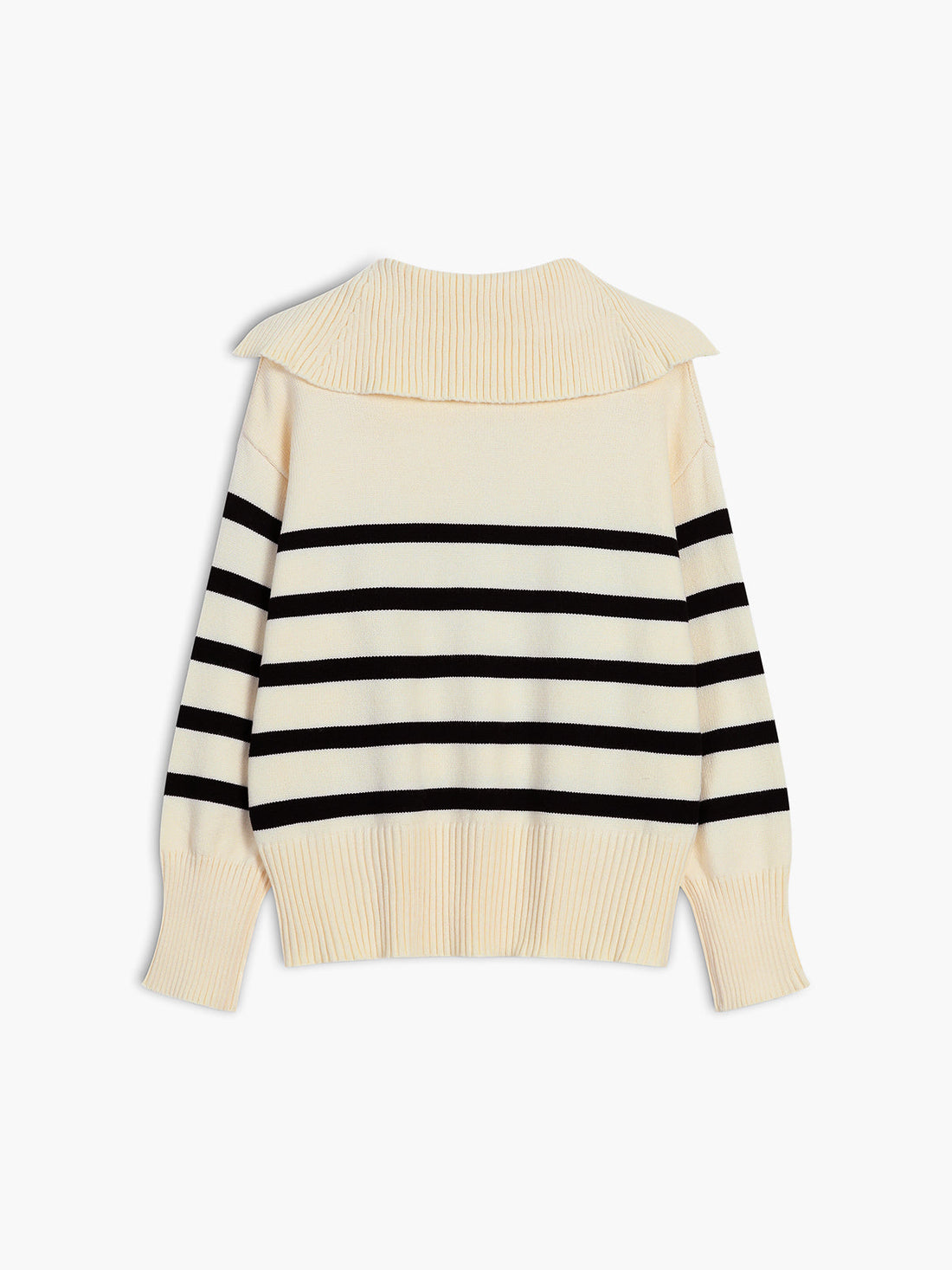 Women's comfy stripe collared sweater