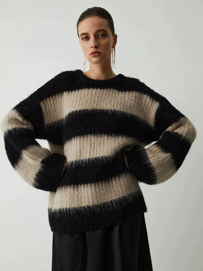 Women's modern loose knitted sweater