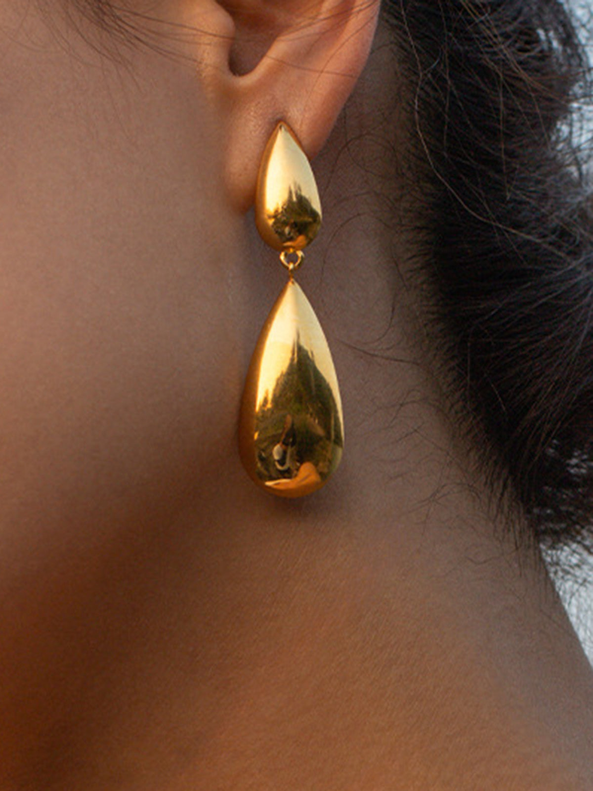 Nani - double teardrop earrings