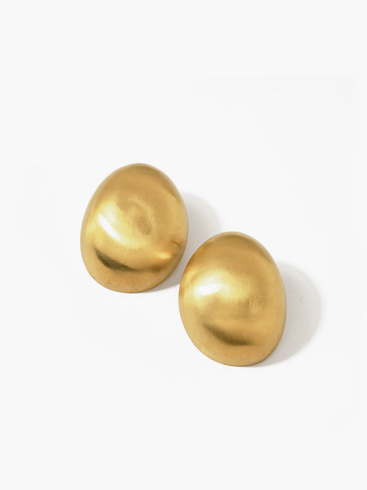 Oversized Dome Shaped Stud Earrings