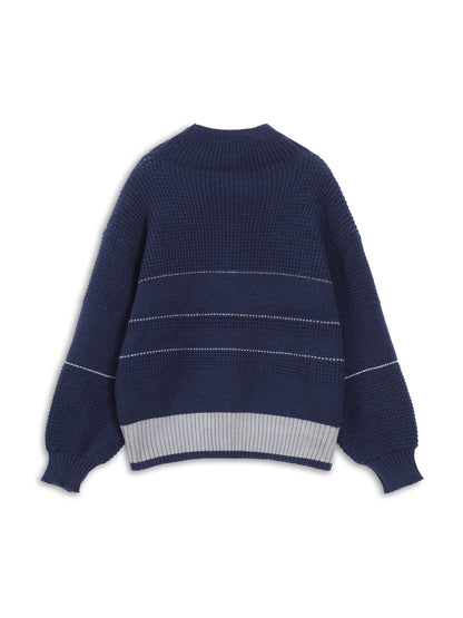 Women's open collar button up sweater